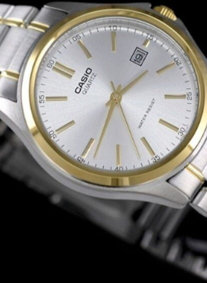 CASIO Men Stainless Steel Analog Watch MTP-1183G-7ADF - 39 mm - Silver/Gold - Image 4