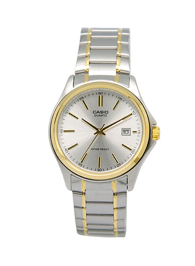CASIO Men Stainless Steel Analog Watch MTP-1183G-7ADF - 39 mm - Silver/Gold - Image 1