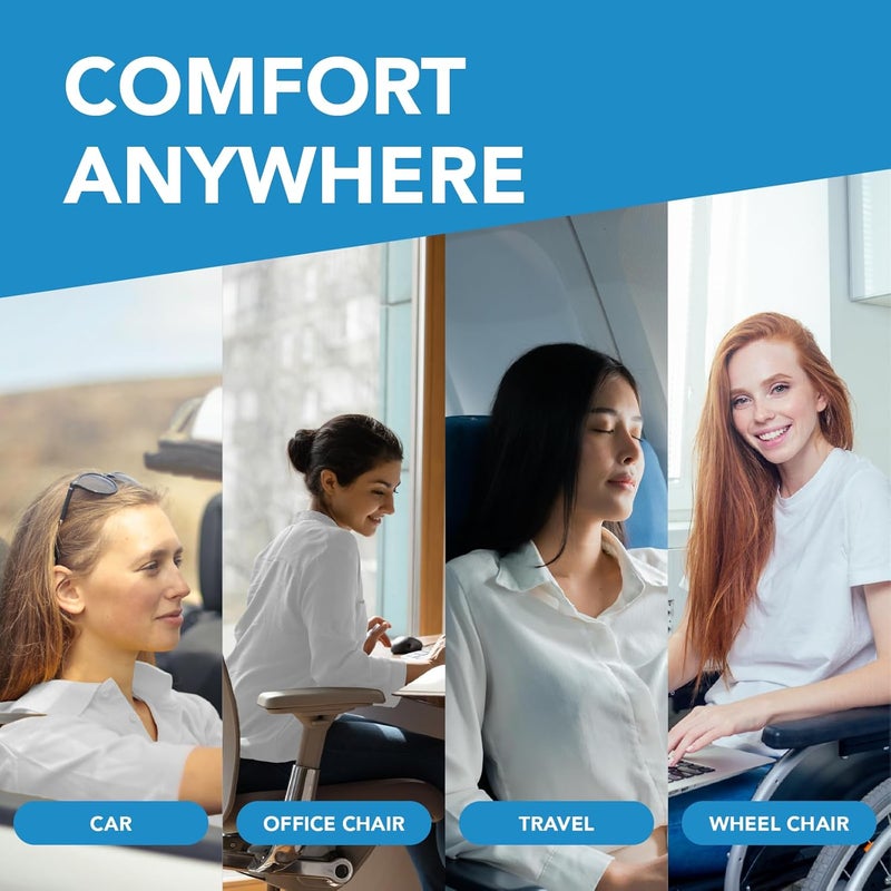 kingphenix Wedge Car Seat Cushion - Memory Foam for Comfort and Pain Relief - Image 5