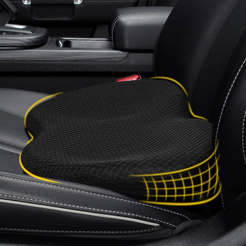 kingphenix Wedge Car Seat Cushion - Memory Foam for Comfort and Pain Relief - Image 1