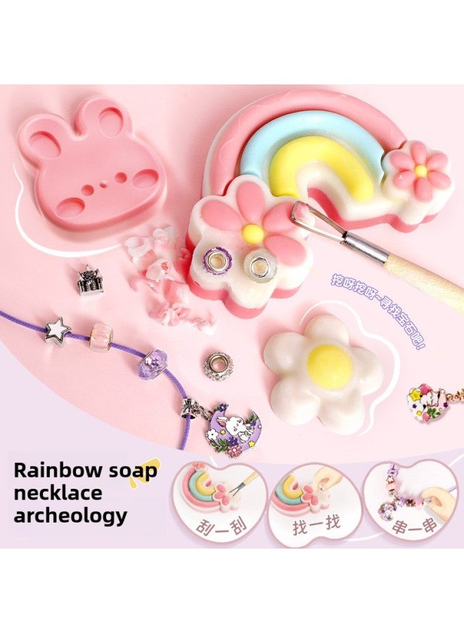 Xiao Ling Toy Soap Treasure Digging Toy Creative Bracelet Handmade DIY Blind Box Jewel Digging Children-Color:Xiaoling Gem Bracelet Archaeology  - Image 2