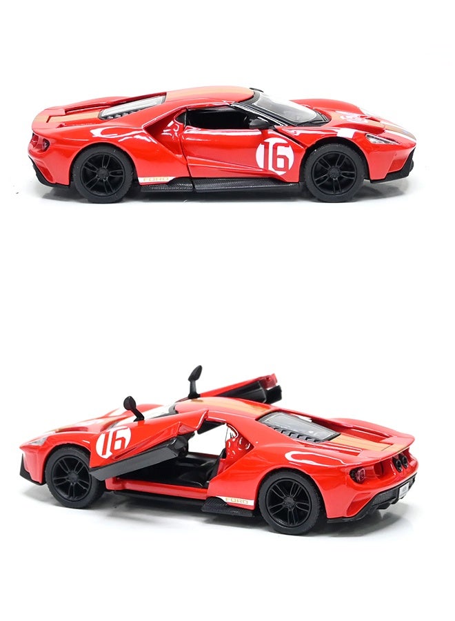Kinsmart 1:38 Scale Door Openable Pull Back Action Ford GT Heritage Edition Diecast Metal Alloy Toy Car - Image 2