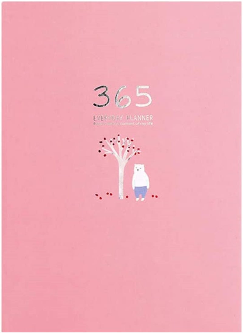 KASTWAVE - Schedule Notebook Personal Daily Planner Journal, Notepad Schedule Plan Appointment Notebook Memo Book, Best Agenda Day Planner to Achieve Your Goals and Increase Productivity, Pink - Image 1