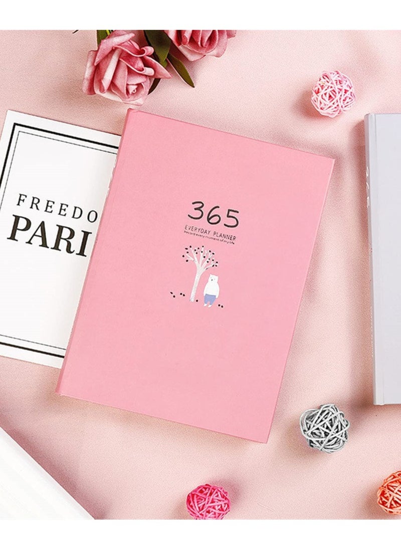 KASTWAVE - Schedule Notebook Personal Daily Planner Journal, Notepad Schedule Plan Appointment Notebook Memo Book, Best Agenda Day Planner to Achieve Your Goals and Increase Productivity, Pink - Image 1