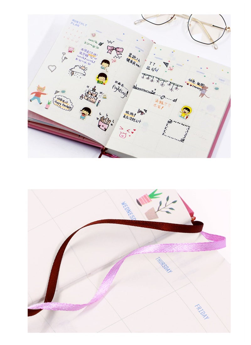 KASTWAVE - Schedule Notebook Personal Daily Planner Journal, Notepad Schedule Plan Appointment Notebook Memo Book, Best Agenda Day Planner to Achieve Your Goals and Increase Productivity, Pink - Image 1