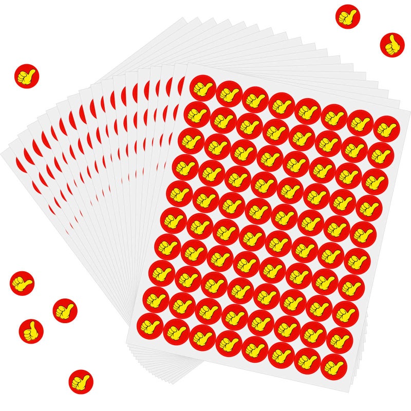 4000 Counts 50 Sheets Reward Stickers  Thumbs UP Foil Stickers for Teacher Classroom Home  Office Decoration
