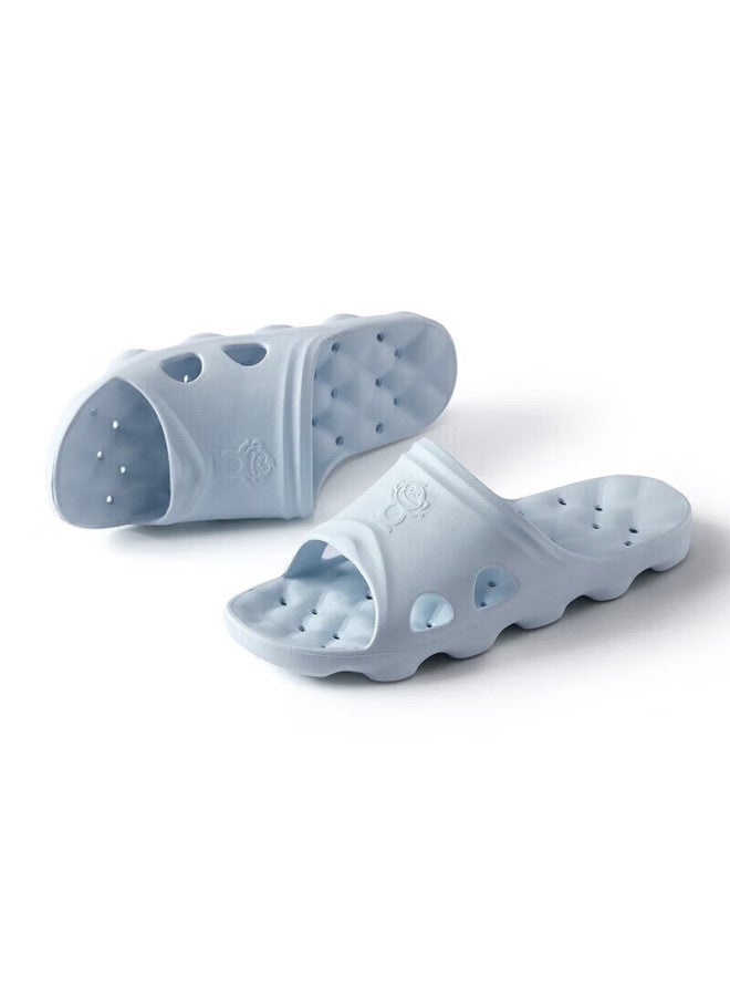 Baihou Side-draining Non-slip Massage Hollow Slippers For Men And Women, Couples, Students, Bathroom, Breathable Sandals, Sky Blue, Size 35-36 - Image 2