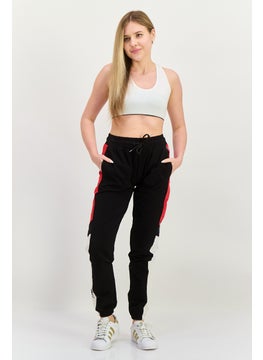 KANGOL Women Regular Fit Brand Logo Joggers Pants, Black  - Image 3