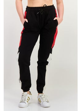 KANGOL Women Regular Fit Brand Logo Joggers Pants, Black  - Image 1
