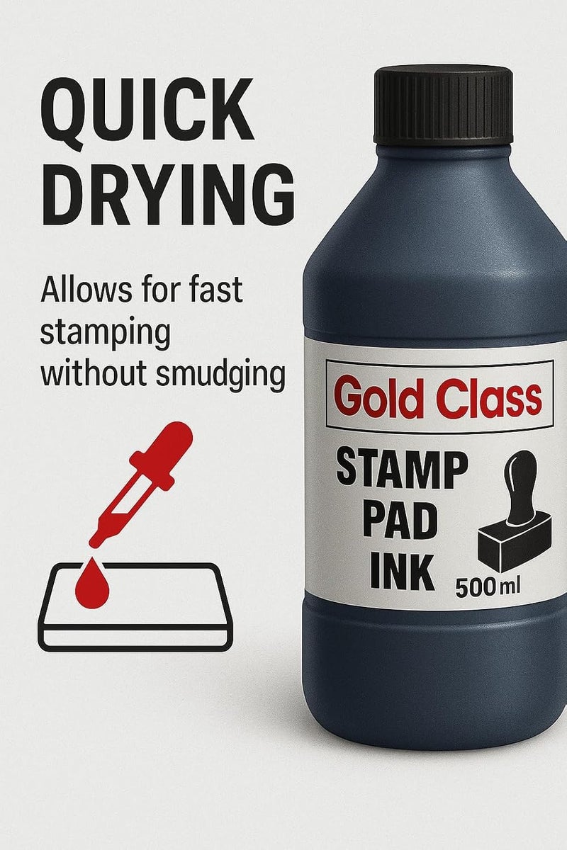Gold Class Stamp Pad Ink(500ml)(Red) - Image 1