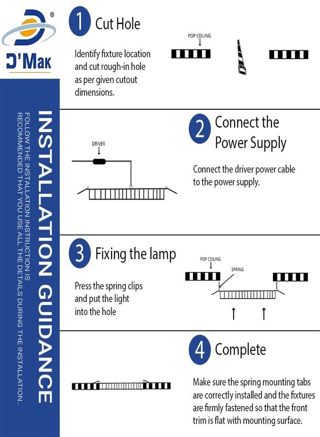 DMT 12 Watts Square LED False Ceiling Panel Light (White) - Image 5