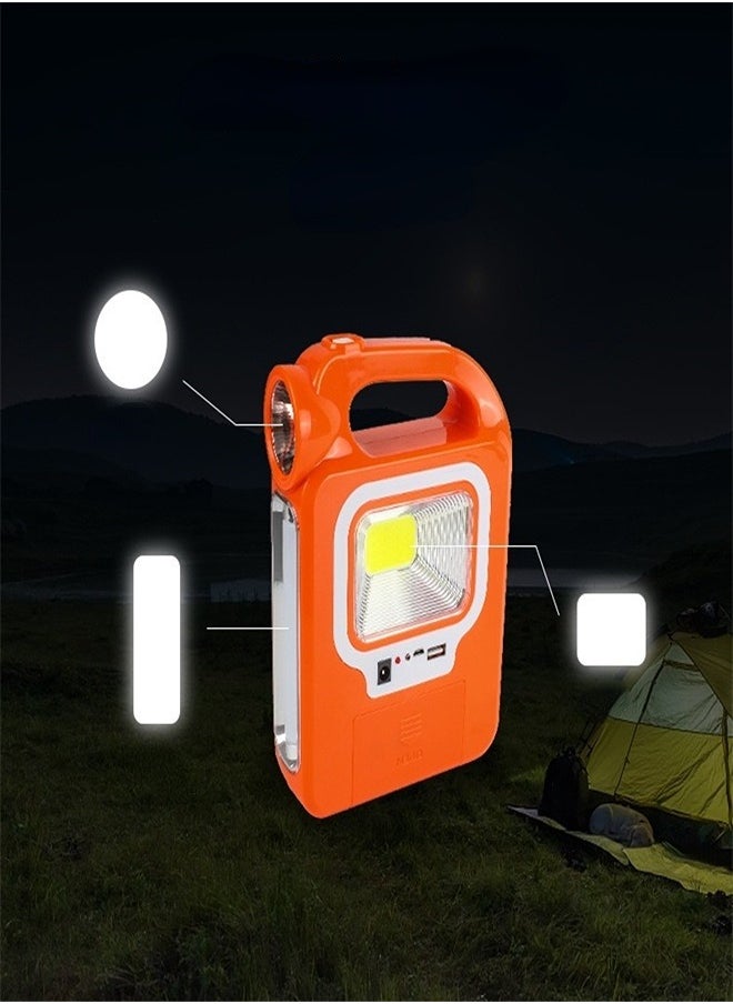 Generic - 3 in 1 Solar USB Rechargeable COB LED Camping Lantern Charging for Device Waterproof Emergency Flashlight LED Light - Image 1