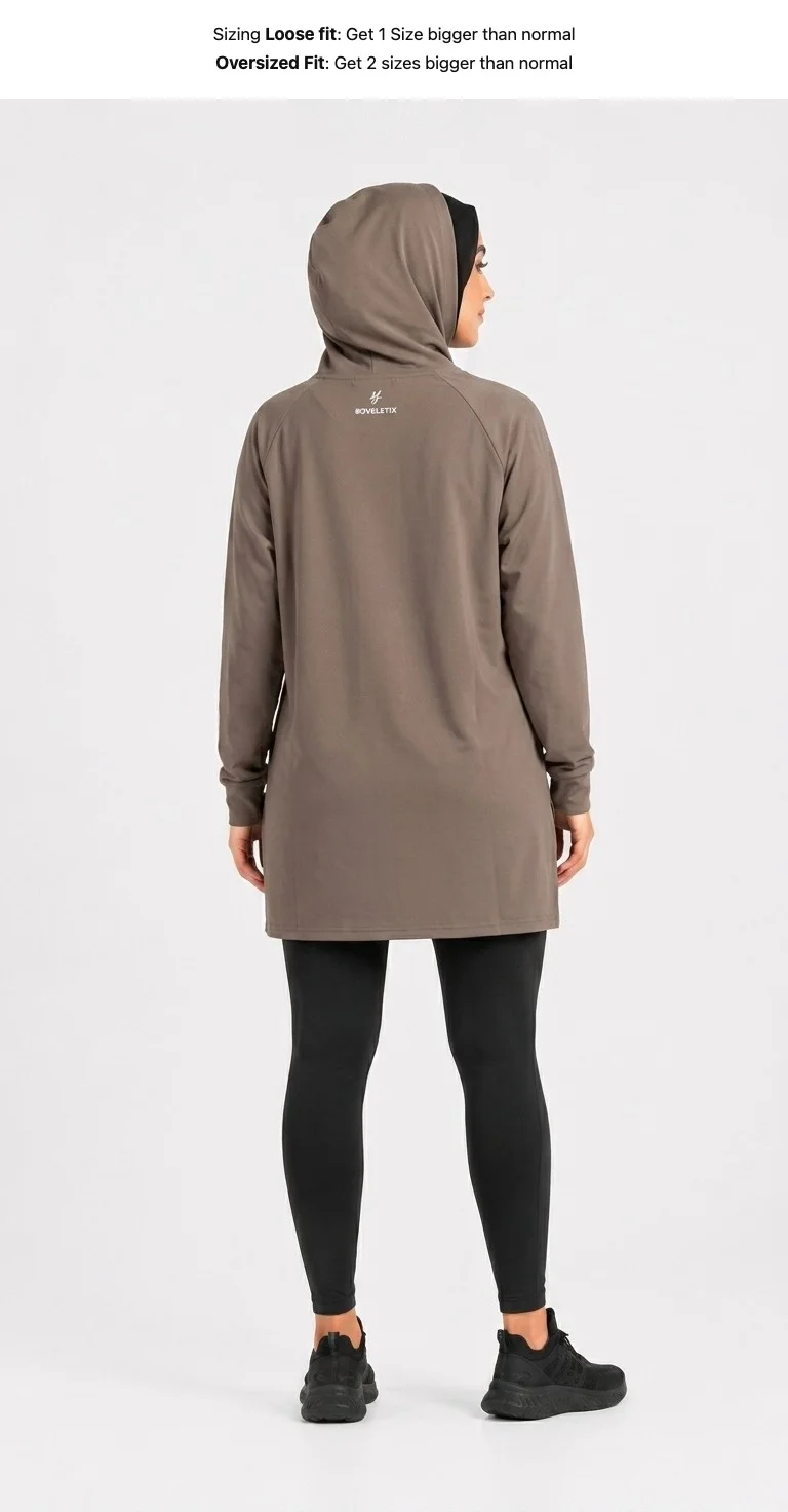 Moveletix Women's Training Top Hooded Beige Soft