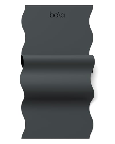 Bala Yoga Mat for Home Gym 5mm Charcoal Non Slip Exercise Mat for Home Workout Stretching Pilates Aerobics Floor Fitness Work Out Indoor Exercising Mat - Image 1