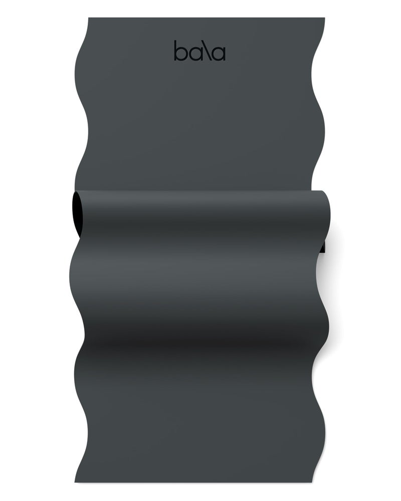 Bala Yoga Mat for Home Gym 5mm Charcoal Non Slip Exercise Mat for Home Workout Stretching Pilates Aerobics Floor Fitness Work Out Indoor Exercising Mat - Image 2