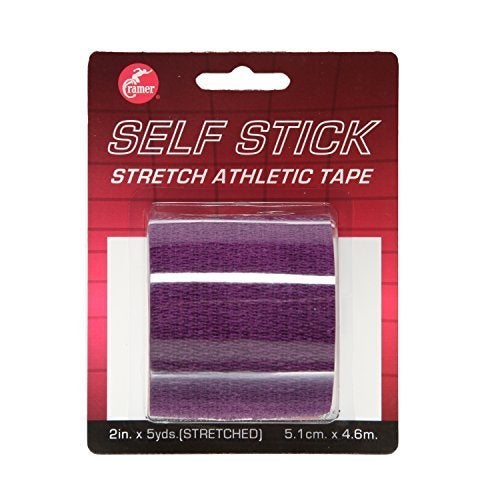 Cramer Eco-Flex Self-Stick Stretch Tape, Cohesive Tape, Flexible Elastic Sports Tape, Athletic Training Room Supplies, Easy Tear & Self-Adherent Bandage Wrap, Single 5 Yard Roll, Purple