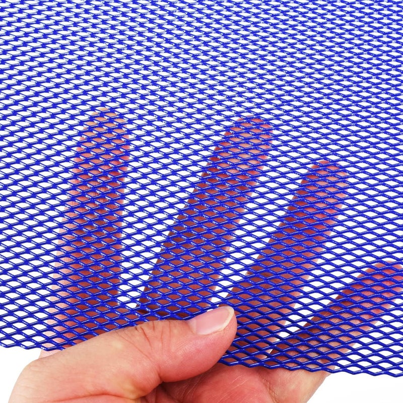 AggAuto Universal 40"x13" Car Grill Mesh - Aluminum Alloy Automotive Grille Insert Bumper Rhombic Hole 3x6mm, One of the Most Multifunctional Shape Grids Blue - Image 3