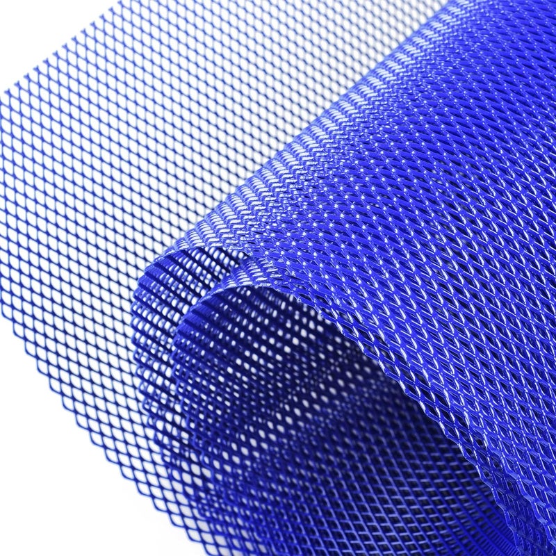 AggAuto Universal 40"x13" Car Grill Mesh - Aluminum Alloy Automotive Grille Insert Bumper Rhombic Hole 3x6mm, One of the Most Multifunctional Shape Grids Blue - Image 1