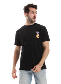 Chest & Back Short Sleeves Printed Tee