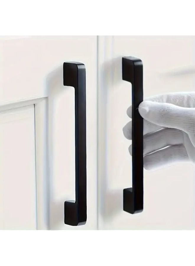 4pcs 160mm Black Aluminum Alloy Furniture Handles Modern Minimalist Drawer Pulls - Image 2