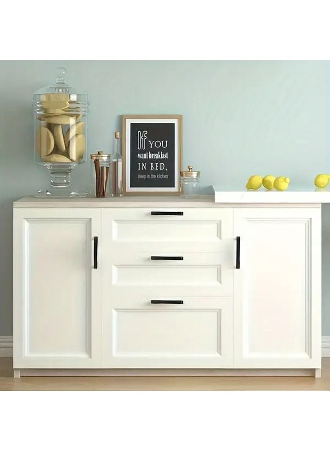 4pcs 160mm Black Aluminum Alloy Furniture Handles Modern Minimalist Drawer Pulls - Image 4