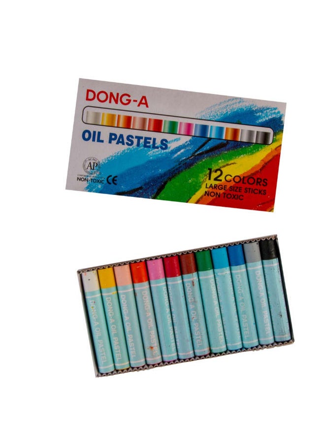 Dong-A Set Of 12 Oil Pastel Colors 