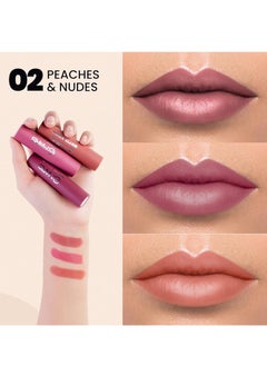 Mars MARS Matte Box Set of 3 Lipsticks for Women | Long-Lasting | Smooth Finish | Moisturising | One Swipe Pigmentation (3x3.2 gm) (02-Peaches & Nudes)  - Image 2