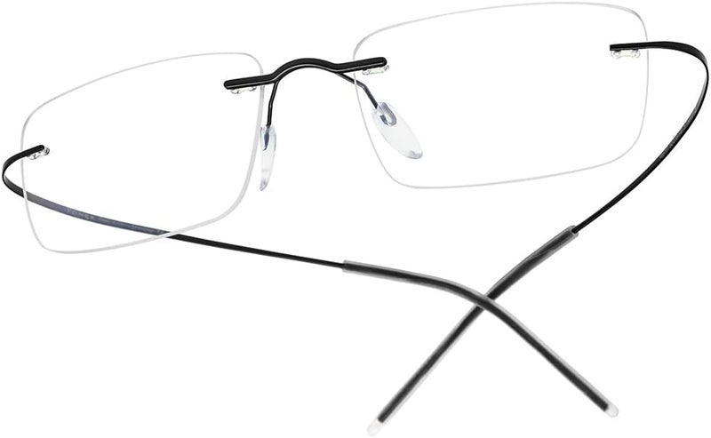 FONEX Titanium Glasses Frame,Rimless Frameless Optical Eyewear Eyeglasses for Men and Women F85634 - Image 1