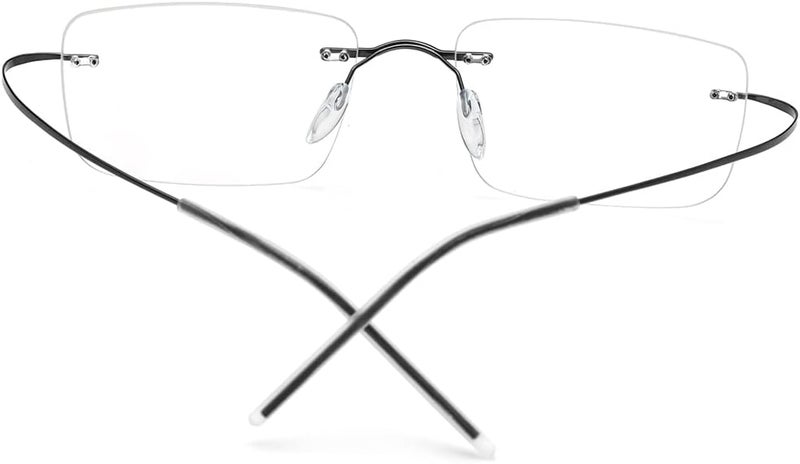 FONEX Titanium Glasses Frame,Rimless Frameless Optical Eyewear Eyeglasses for Men and Women F85634 - Image 4