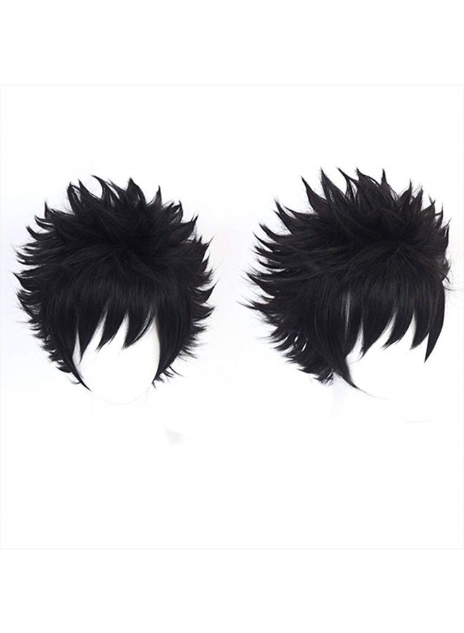 OSIAS Dabi Wig,Black Short Cosplay Wig With Wig Caps - Image 1