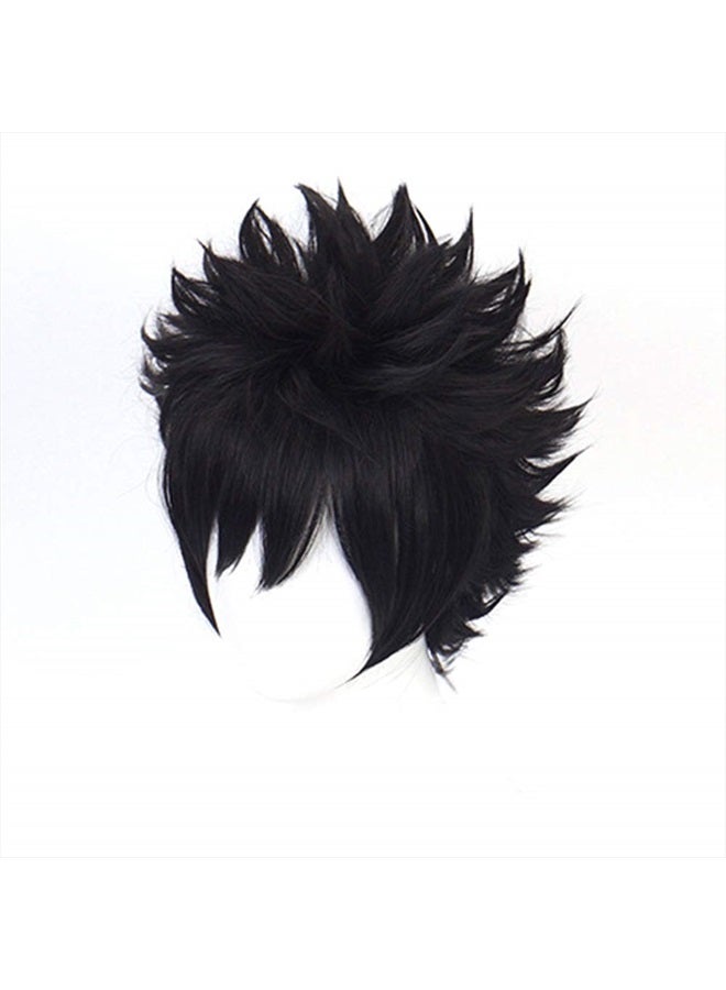 OSIAS Dabi Wig,Black Short Cosplay Wig With Wig Caps - Image 2