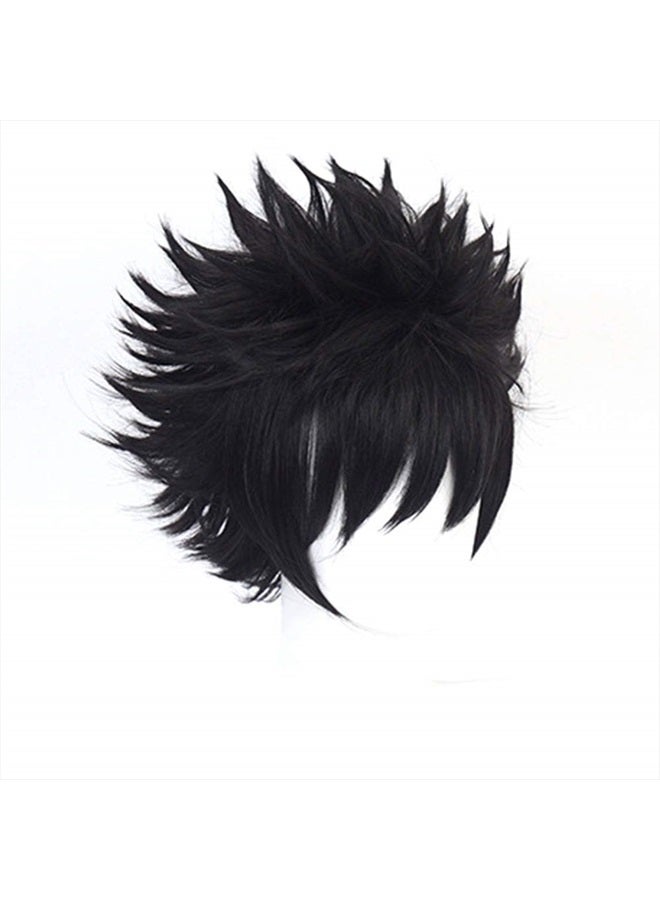 OSIAS Dabi Wig,Black Short Cosplay Wig With Wig Caps - Image 5