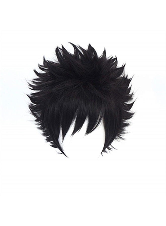 OSIAS Dabi Wig,Black Short Cosplay Wig With Wig Caps - Image 3