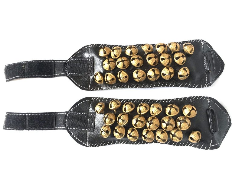 UAPAN MetalCraft Leather Ghungroo pair (3 Line_20 Ghungroo, Pair) - Image 4