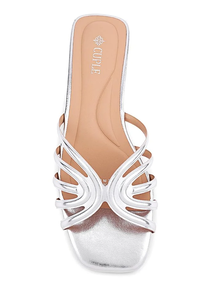 كابلي Cuple Embellished Multi Strap Flat Slides