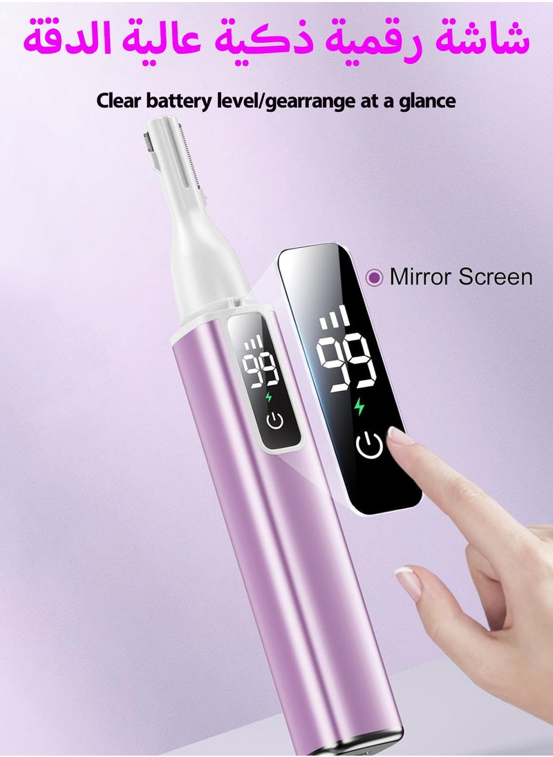 HEROCKX Nose Hair Trimmer - Unisex - USB Charging Smart Data Display - Eyebrow and Facial Hair Trimmer for Ears and Beards, Easy to Clean  - Image 3