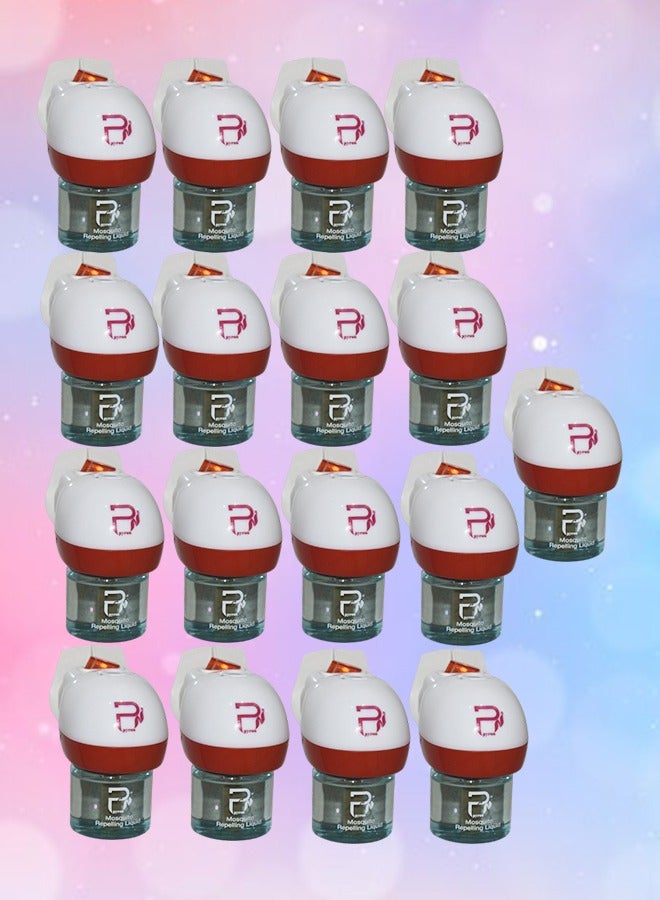 PYRON 17 Pieces Electric mosquito killer device with free 360 hour refill liquid 1 bottle of 45 ml with a floral fragrance - Image 1