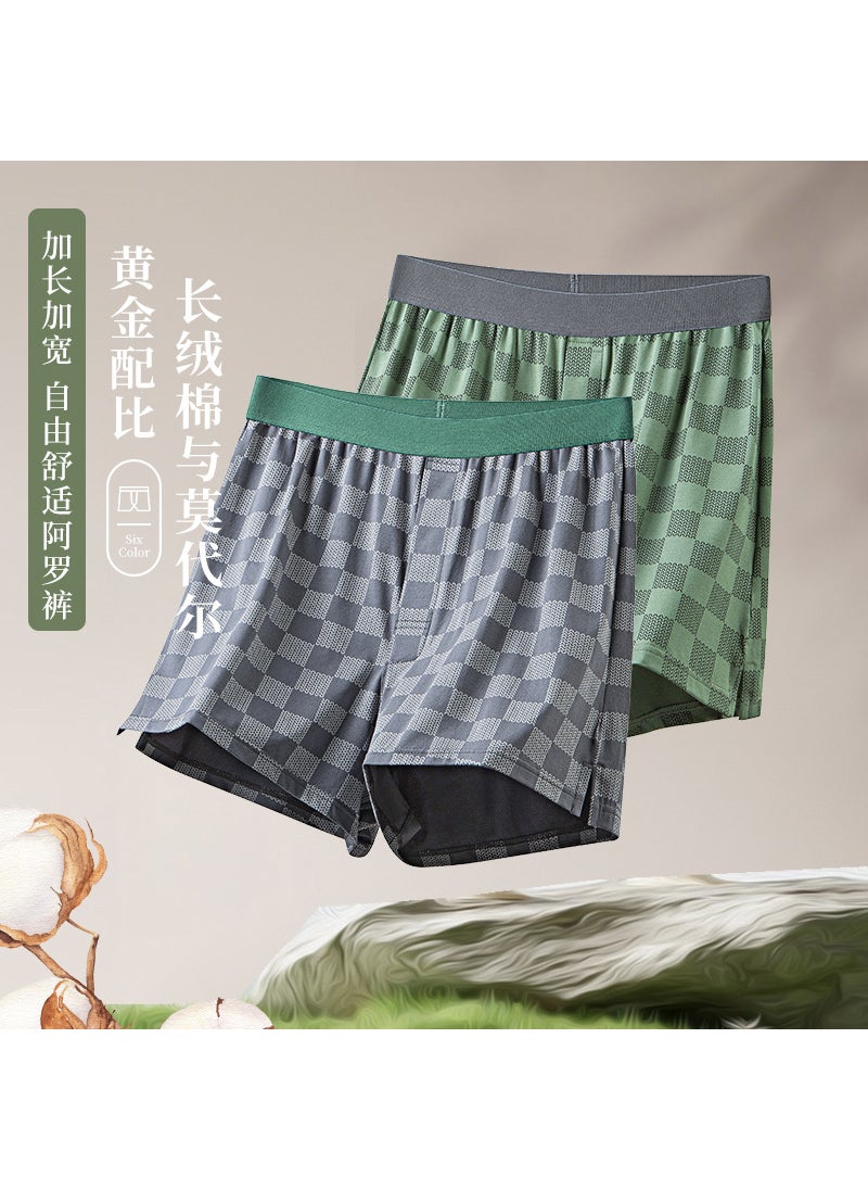 Generic - Mens Modal Cotton Alo Pants Casual Sleep Shorts Black - Image 1