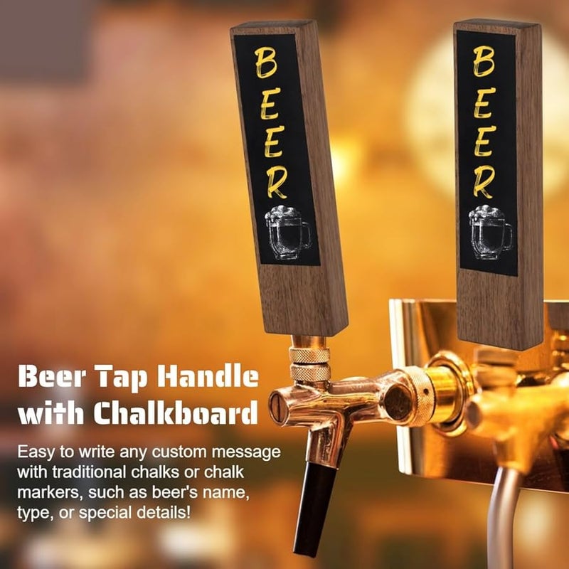Solid Walnut Draft Beer Tap Handle 8 Inch for Kegerators with 3 8 16 UNC Thread Home Bar Gift - Image 4