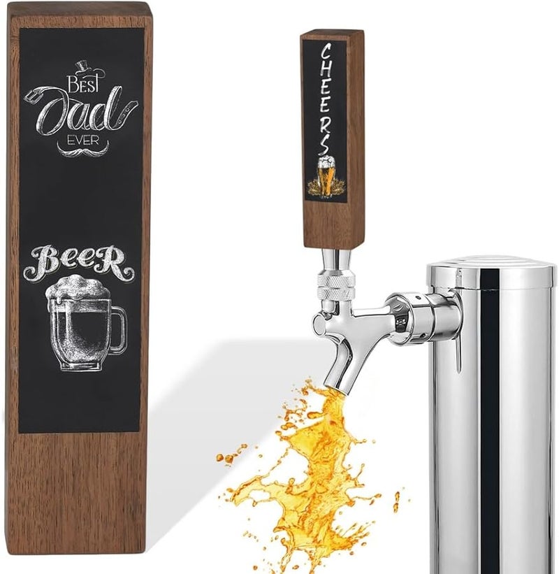Solid Walnut Draft Beer Tap Handle 8 Inch for Kegerators with 3 8 16 UNC Thread Home Bar Gift - Image 2