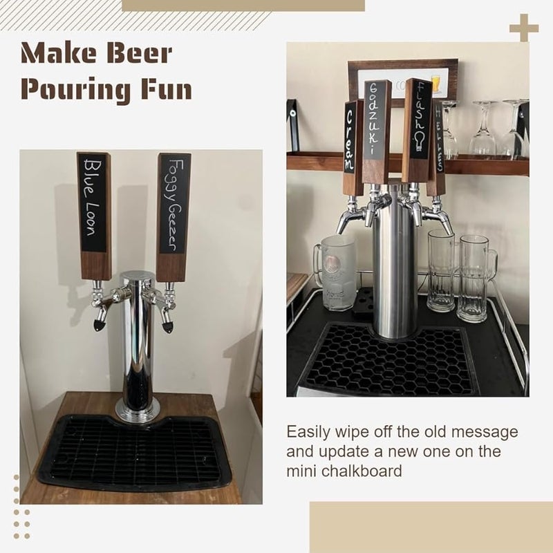 Solid Walnut Draft Beer Tap Handle 8 Inch for Kegerators with 3 8 16 UNC Thread Home Bar Gift - Image 3