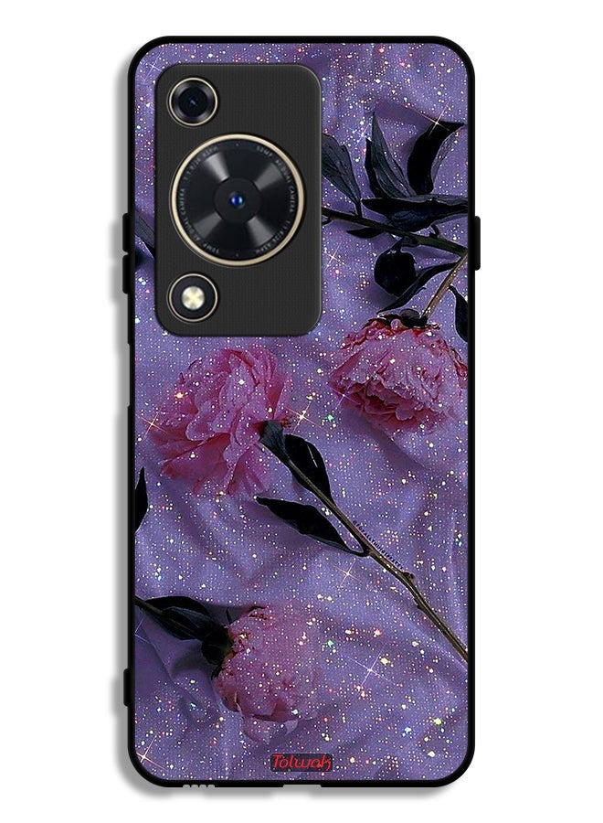 Tolwak Huawei Nova Y72S Protective Case Cover Glitter Roses