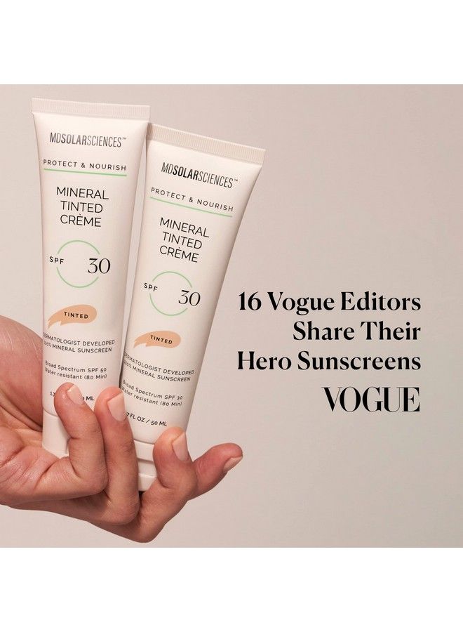 MDSolarSciences كريم ملون معدني بعامل حماية من أشعة الشمس 30 للوجه مقاوم للماء حماية واسعة النطاق من الأشعة فوق البنفسجية كريم أكسيد الزنك الميكروني القابل للمزج بلمسة نهائية طبيعية ناعمة غير لامعة 1.7 أونصة سائلة - Image 4