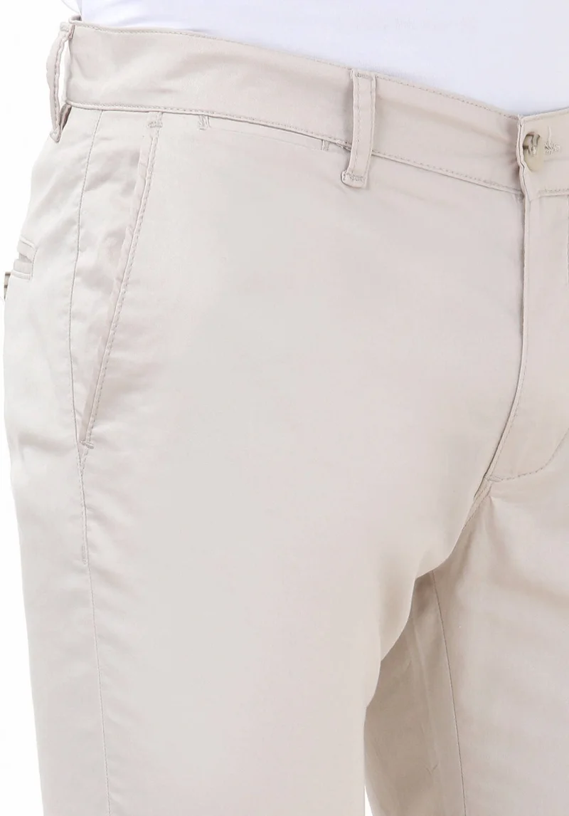 Kip Stone Plain Woven Slim Fit Casual Cotton Blend Trousers