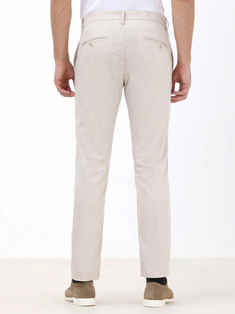 Kip Stone Plain Woven Slim Fit Casual Cotton Blend Trousers