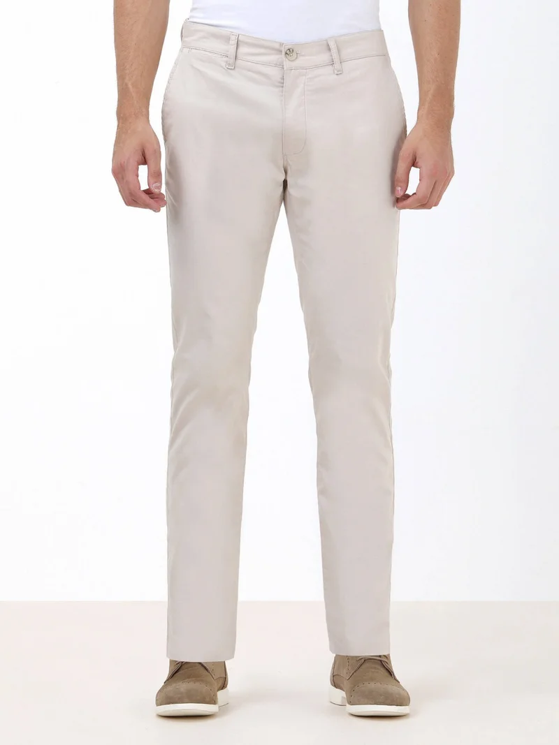 Kip Stone Plain Woven Slim Fit Casual Cotton Blend Trousers