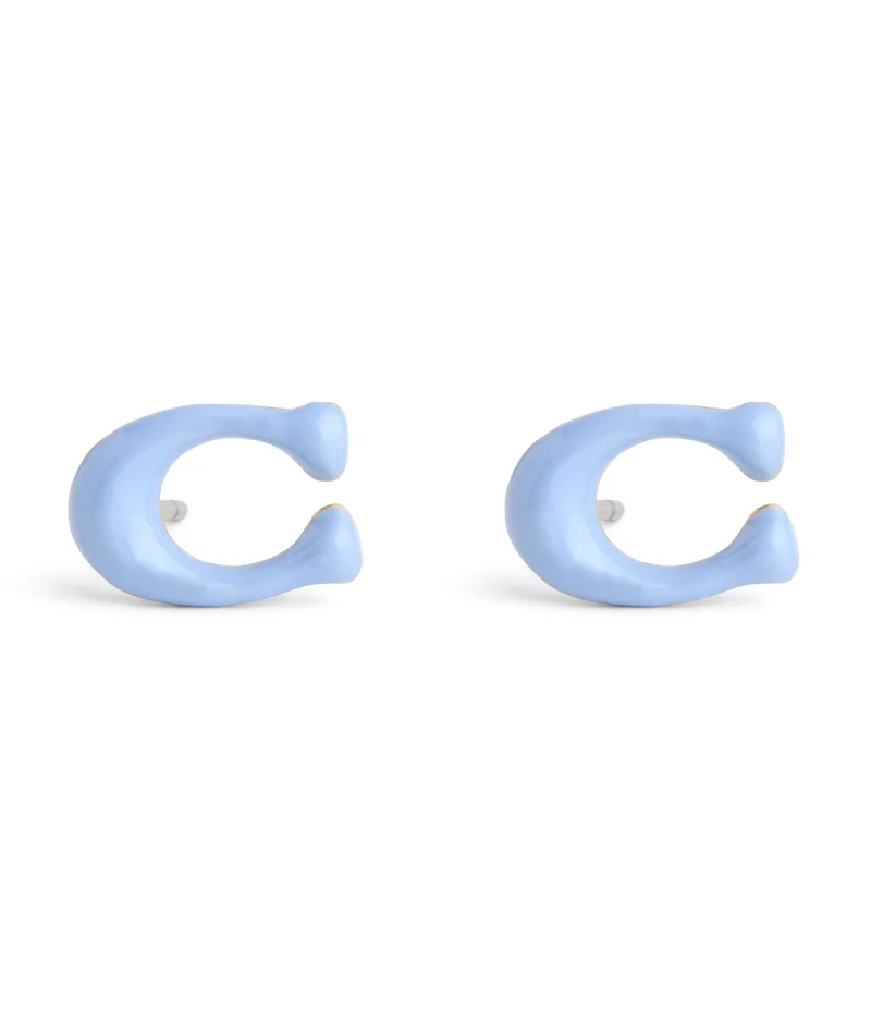 COACH Enamel C Stud Earrings