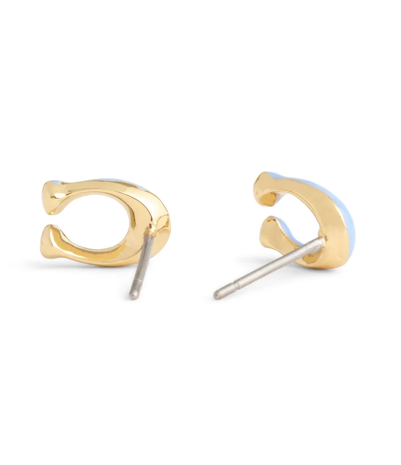 COACH Enamel C Stud Earrings