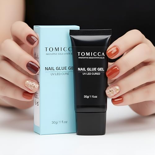 TOMICCA 4 in 1 Nail Glue for Press Ons 30g Gel Nail Glue Strong for Acrylic Nails Lamp Curing Needed UV - Image 2