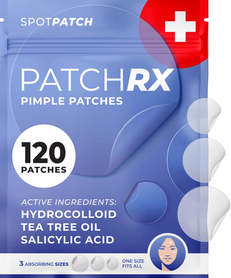 KEYCONCEPTS PatchRx Salicylic Pimple Patches (120 Pack), Salicylic Acid Acne Patches with Tea Tree Oil - Zit Patch and Pimple Stickers for Face for Skin Care - Salicylic Acid Acne Dots (Packaging May Vary) - Image 1